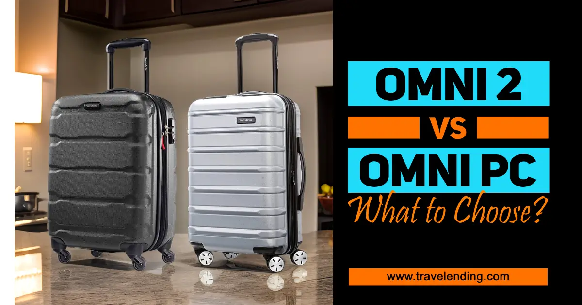 comparing samsonite omni 2 and omni pc hardside spinner luggage side-by-side