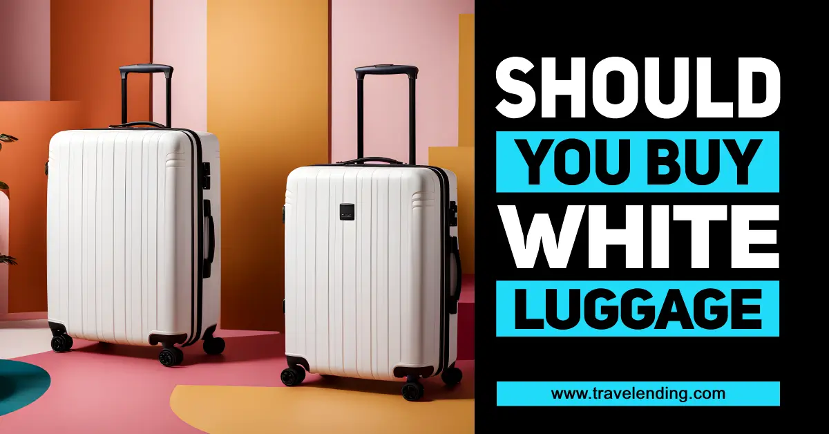 two white suitcase standing side by side and answering question "is white luggage a bad idea?"