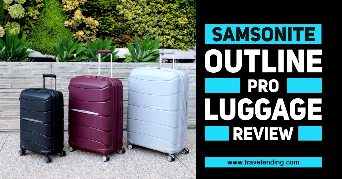 Samsonite Outline Pro Review | The different color Samsonite Outline Pro suitcases standing on floor