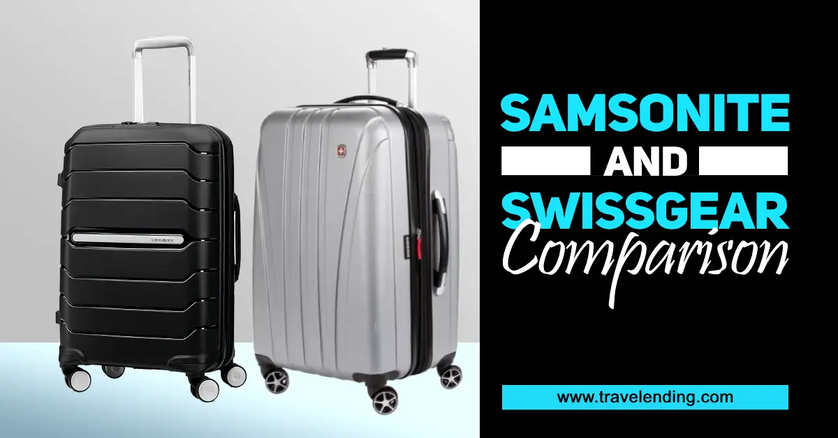 Samsonite vs Swissgear luggage brand comparison | Samsonite Freeform and Swissgear suitcases standing side by side